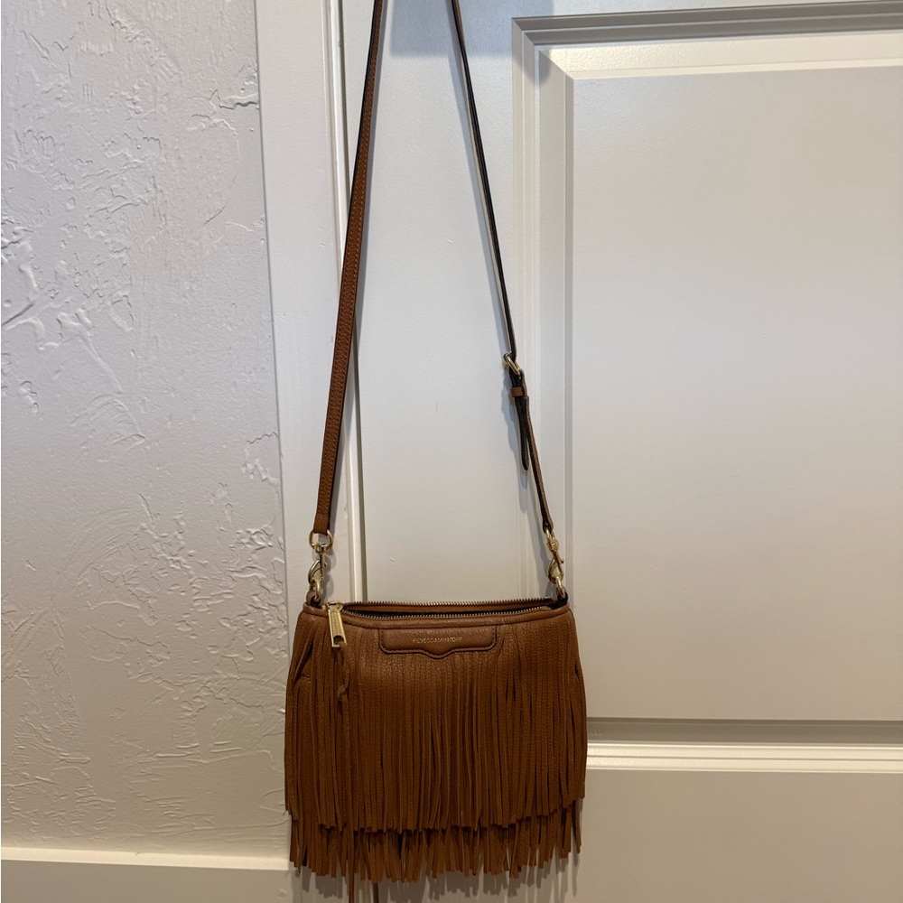 Rebecca Minkoff Brown Fringe Crossbody Bag - Women's Leather Shoulder Bag